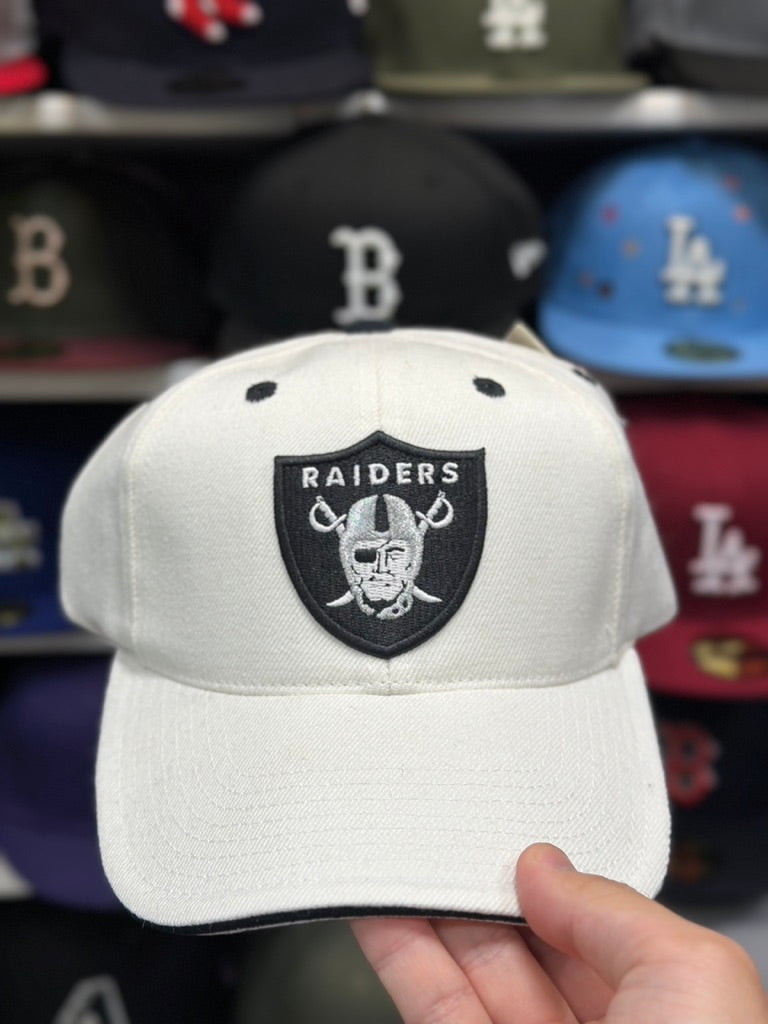 Oakland Raiders NFL Vintage Ball Cap | American Needle Adjustable Velcro Strap | White