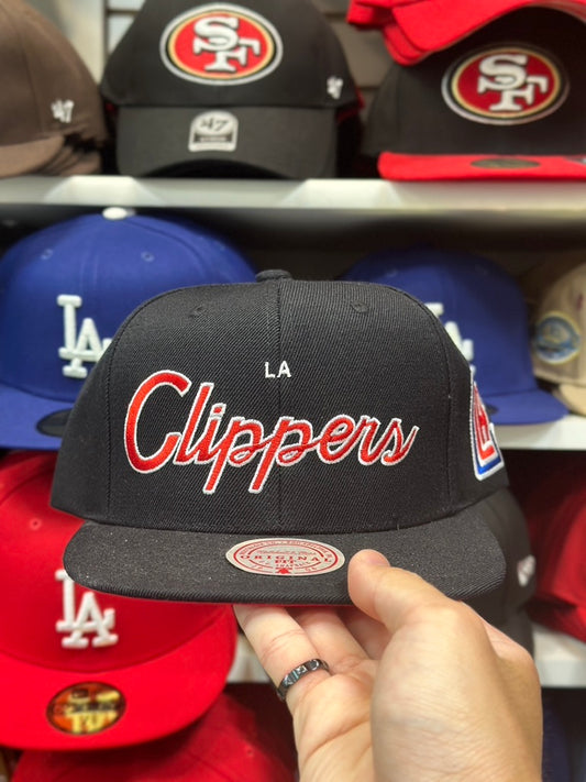 LA Clippers NBA Snapback | Mitchell & Ness Original Fit Adjustable Hat | Black