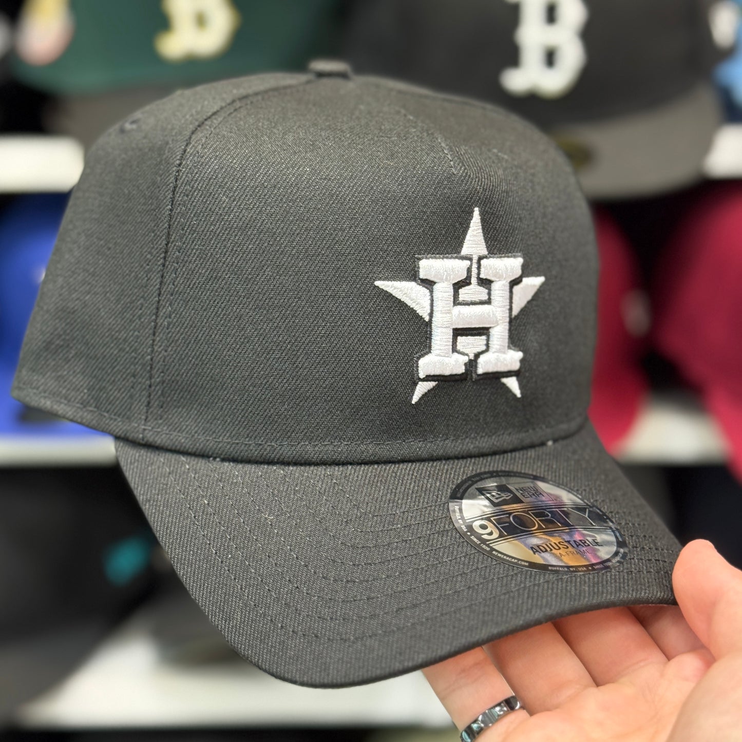 New Era Houston Astros A-Frame 9FORTY Snapback Black