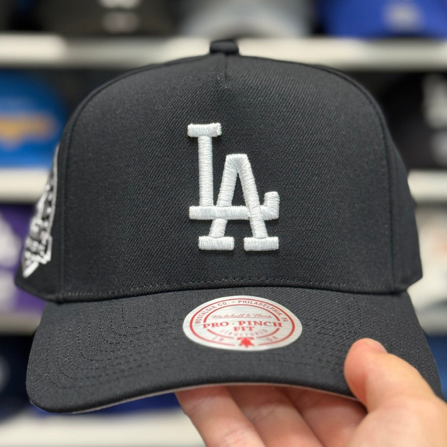 Los Angeles Dodgers '60th Anniversary' Black A-Frame Mitchell & Ness Snapback - Product Image