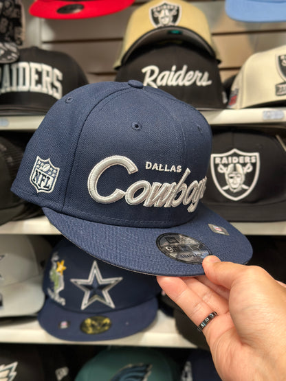 Dallas Cowboys NFL Script Font | New Era 9FIFTY Snapback | Blue