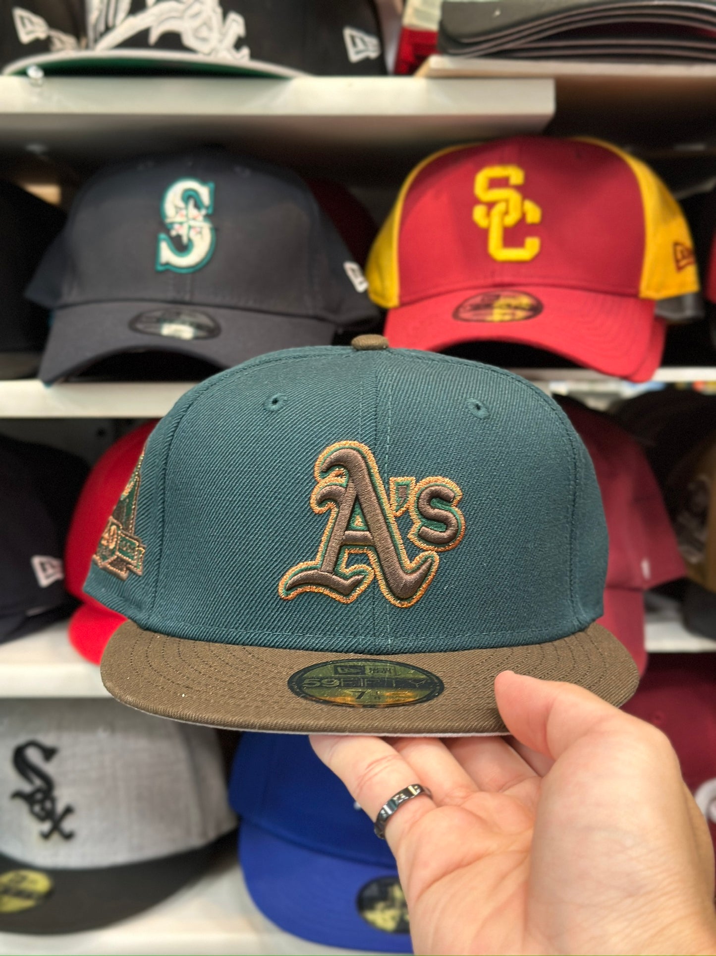 Oakland Athletics MLB 40th Anniversary | New Era 59FIFTY Fitted Cap | Green/Brown