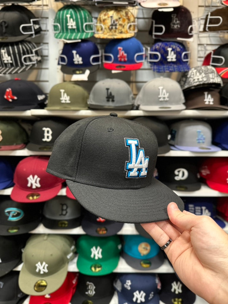 LA Dodgers MLB Vintage Blue Outline | New Era 59FIFTY Fitted Cap | Black