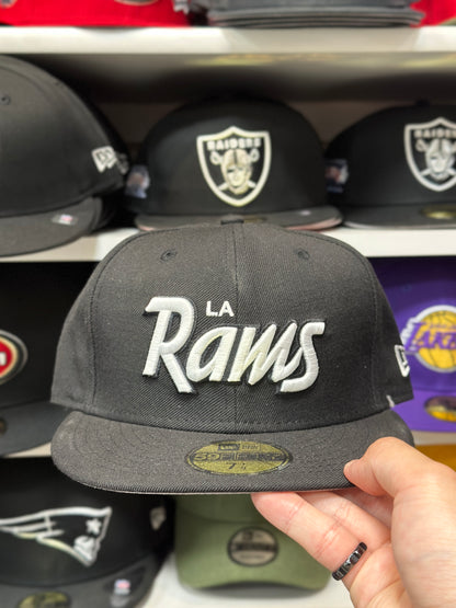 LA Rams NFL Script Fitted Hat | New Era 59FIFTY Sized Cap | Color Options