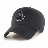 Los Angeles Dodgers Outline '47 Brand Clean Up Adjustable Dad Cap - Black