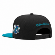 Charlotte Hornets Black/Turquoise Mitchell & Ness Adjustable Original Fit Snapback - Product Image