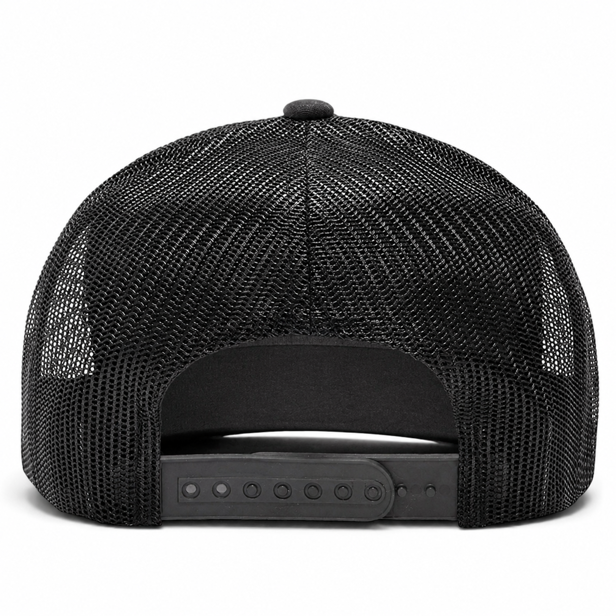 YP Classics A-Frame Blank 5-Panel Adjustable Trucker Snapback Hat - Dark Gray/Black