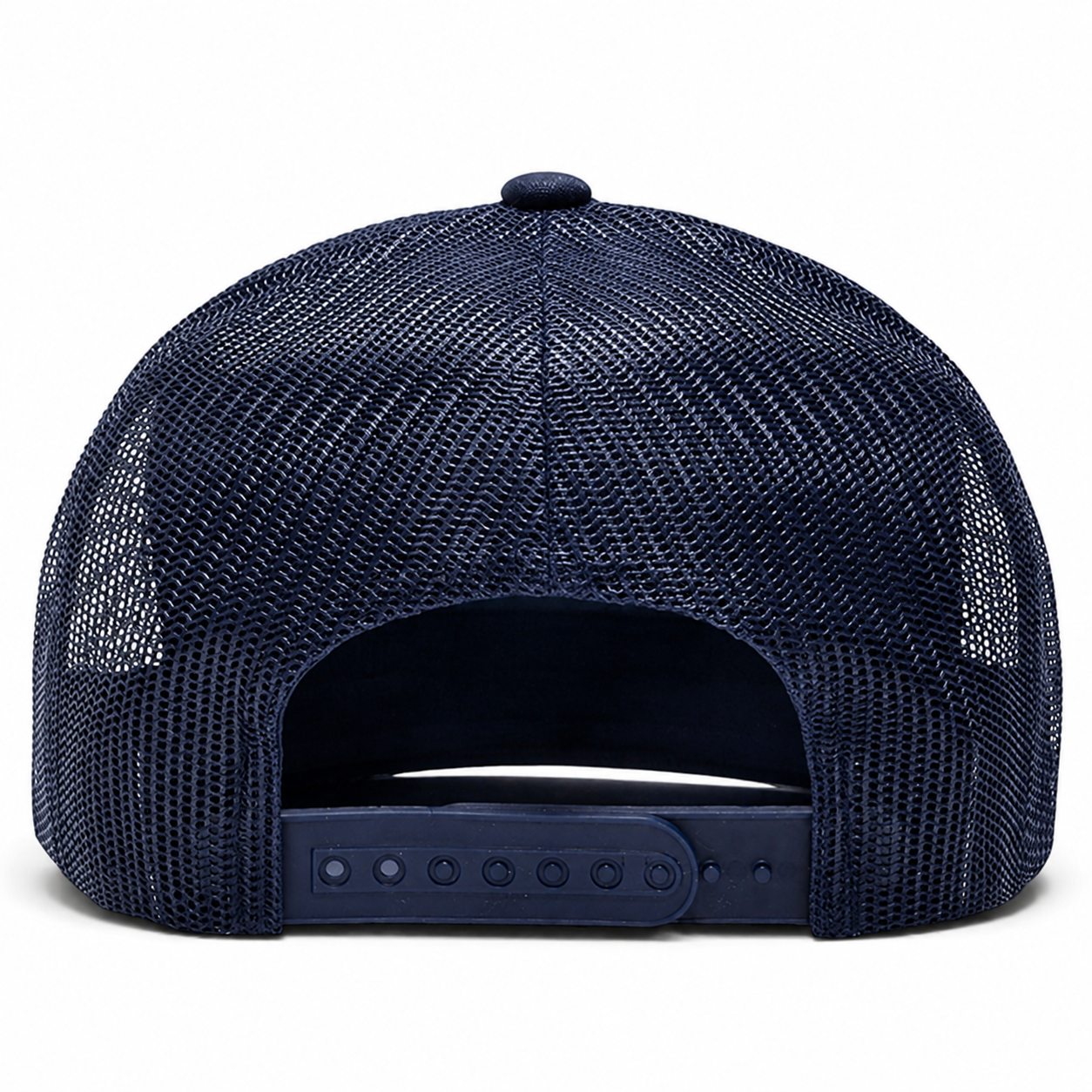 YP Classics A-Frame Blank 5-Panel Adjustable Trucker Snapback Hat - Navy/Navy