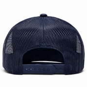 YP Classics A-Frame Blank 5-Panel Adjustable Trucker Snapback Hat - Navy/Navy
