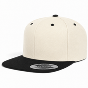 YP Classics Premium Blank 6-Panel Adjustable Snapback Hat - Chrome/Black