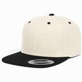 YP Classics Premium Blank 6-Panel Adjustable Snapback Hat - Chrome/Black