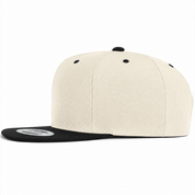 YP Classics Premium Blank 6-Panel Adjustable Snapback Hat - Chrome/Black