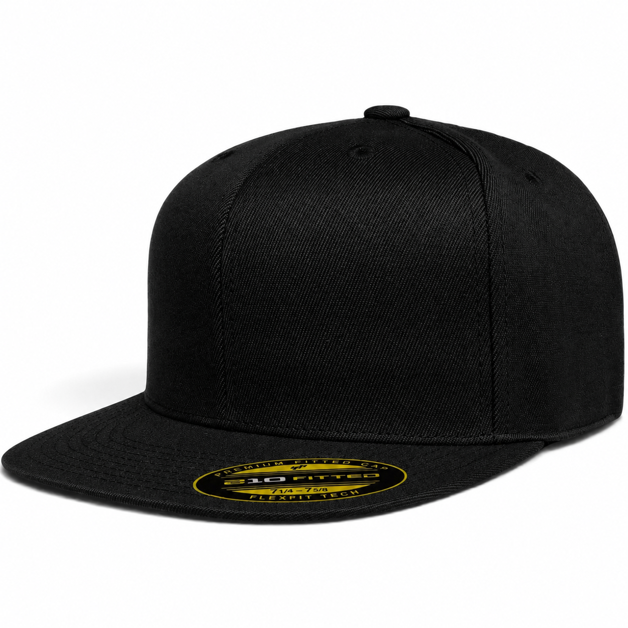 Flexfit 210 Premium Blank Stretch Fitted Hat - Black