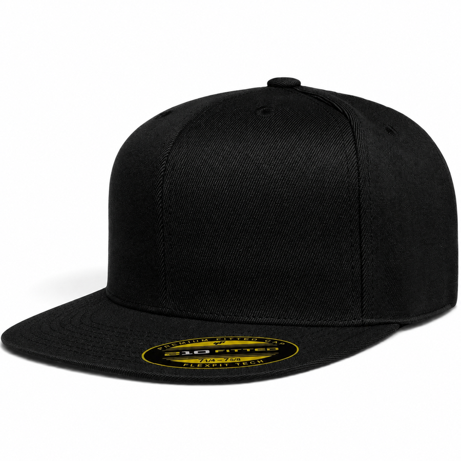 Flexfit 210 Premium Blank Stretch Fitted Hat - Black