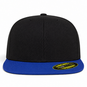 Flexfit 210 Premium Blank Stretch Fitted Hat - Black/Royal Blue