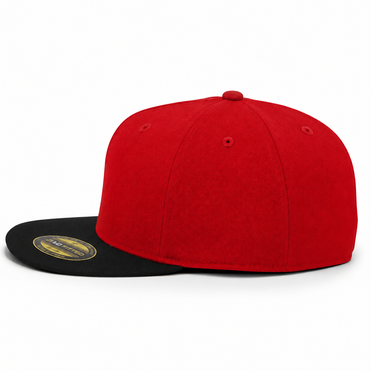 Flexfit 210 Premium Blank Stretch Fitted Hat - Red/Black