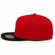 Flexfit 210 Premium Blank Stretch Fitted Hat - Red/Black