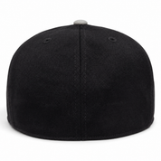 Flexfit 210 Premium Blank Stretch Fitted Hat - Black/Silver