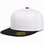 Flexfit 210 Premium Blank Stretch Fitted Hat - White/Black