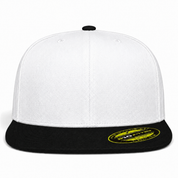 Flexfit 210 Premium Blank Stretch Fitted Hat - White/Black