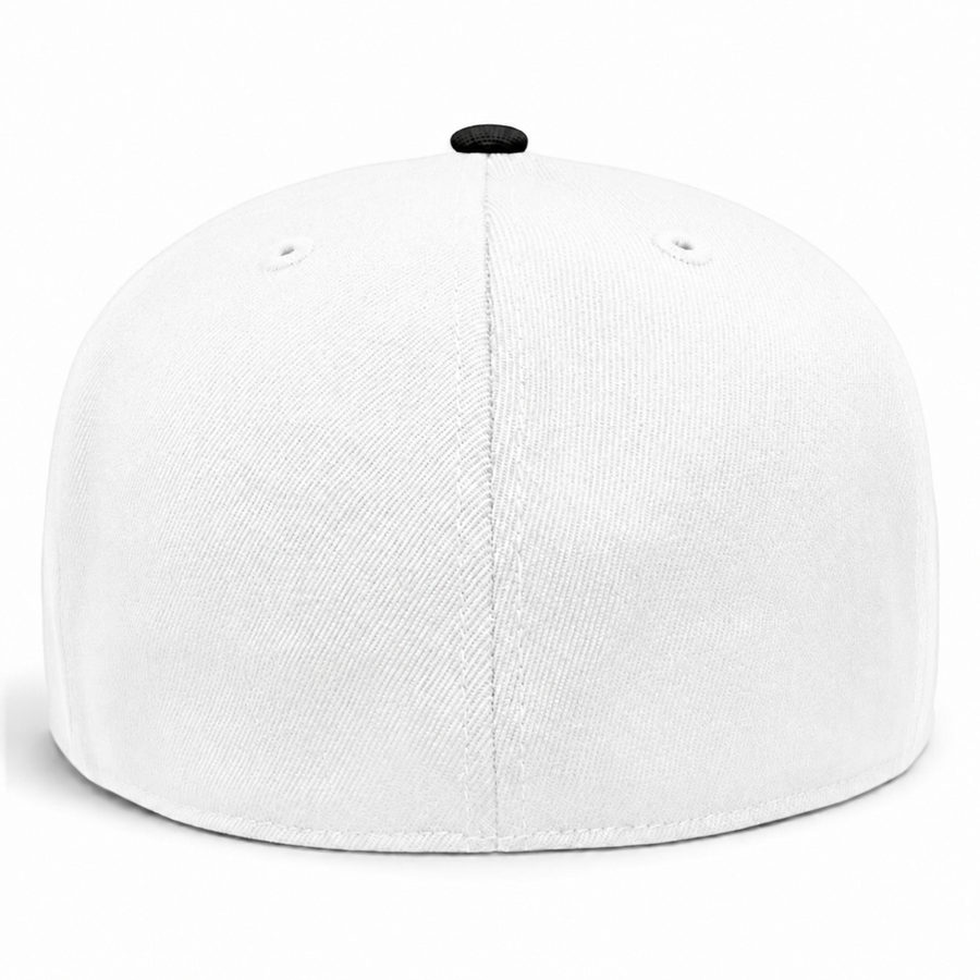 Flexfit 210 Premium Blank Stretch Fitted Hat - White/Black