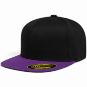 Flexfit 210 Premium Blank Stretch Fitted Hat - Black/Purple