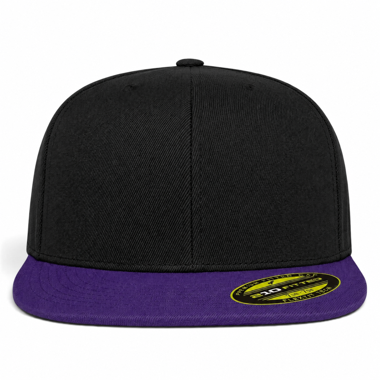 Flexfit 210 Premium Blank Stretch Fitted Hat - Black/Purple