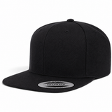 YP Classics Premium Blank Adjustable Snapback Hat - Black