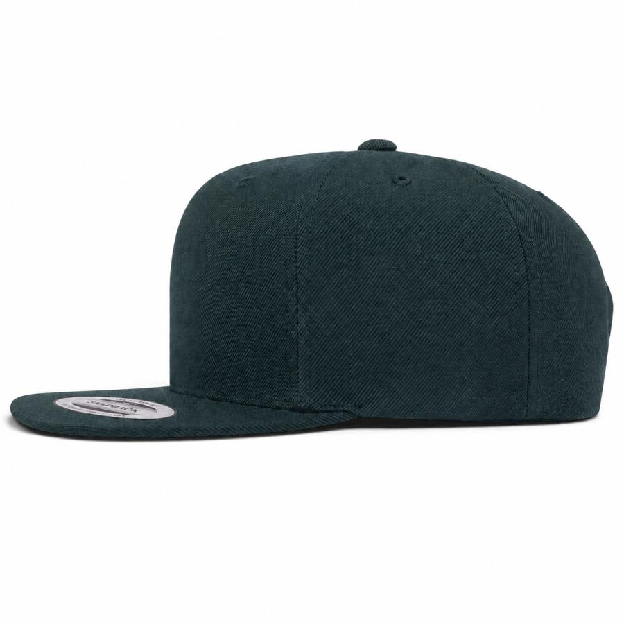 YP Classics Premium Blank Adjustable Snapback Hat - Midnight Green