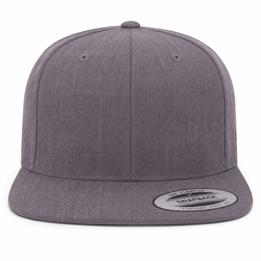 YP Classics Premium Blank Adjustable Snapback Hat - Dark Gray
