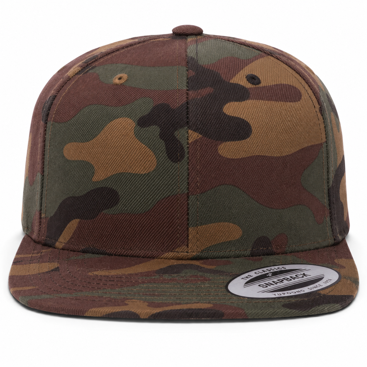 YP Classics Premium Blank Adjustable Snapback Hat - Camouflage