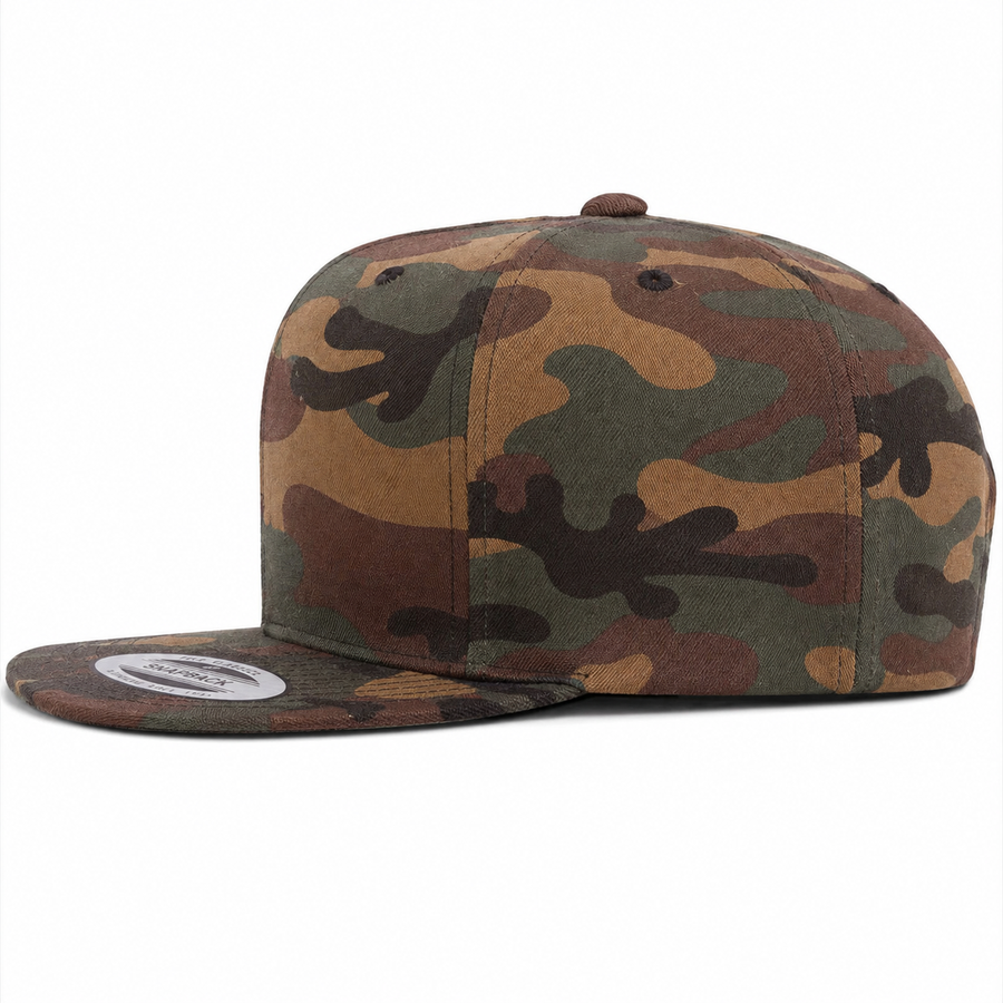 YP Classics Premium Blank Adjustable Snapback Hat - Camouflage