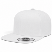 YP Classics Premium Blank Adjustable Snapback Hat - White