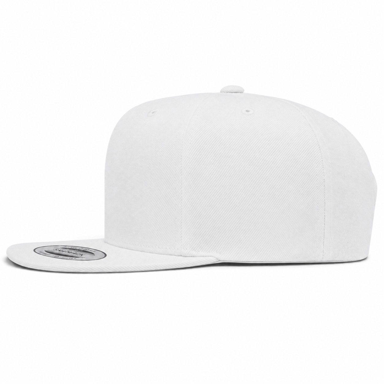 YP Classics Premium Blank Adjustable Snapback Hat - White