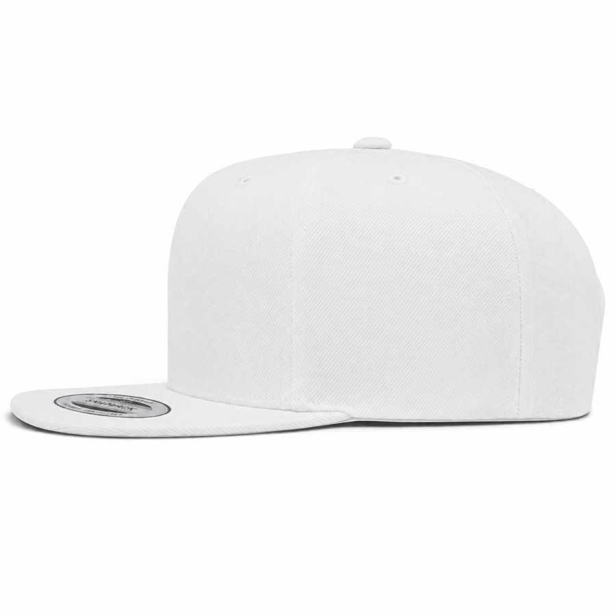 YP Classics Premium Blank Adjustable Snapback Hat - White