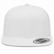 YP Classics Premium Blank Adjustable Snapback Hat - White