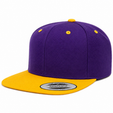 YP Classics Premium Blank Adjustable Snapback Hat - Purple/Yellow
