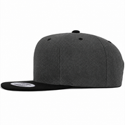 YP Classics Premium Blank Adjustable Snapback Hat - Charcoal/Black