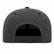YP Classics Premium Blank Adjustable Snapback Hat - Charcoal/Black