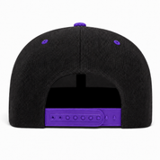 YP Classics Premium Blank Adjustable Snapback Hat - Black/Purple