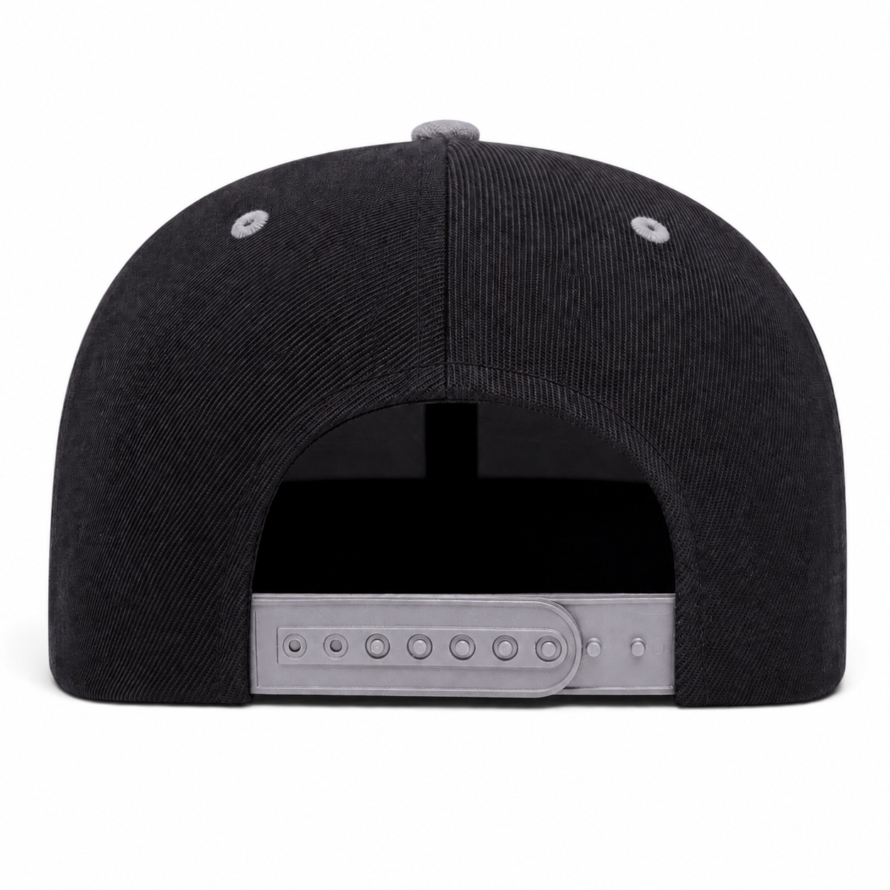 YP Classics Premium Blank 6-Panel Adjustable Snapback Hat - Black/Gray - Product Image