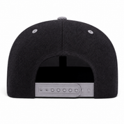 YP Classics Premium Blank 6-Panel Adjustable Snapback Hat - Black/Gray - Product Image
