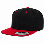 YP Classics Premium Blank Adjustable Snapback Hat - Black/Red - Product Image