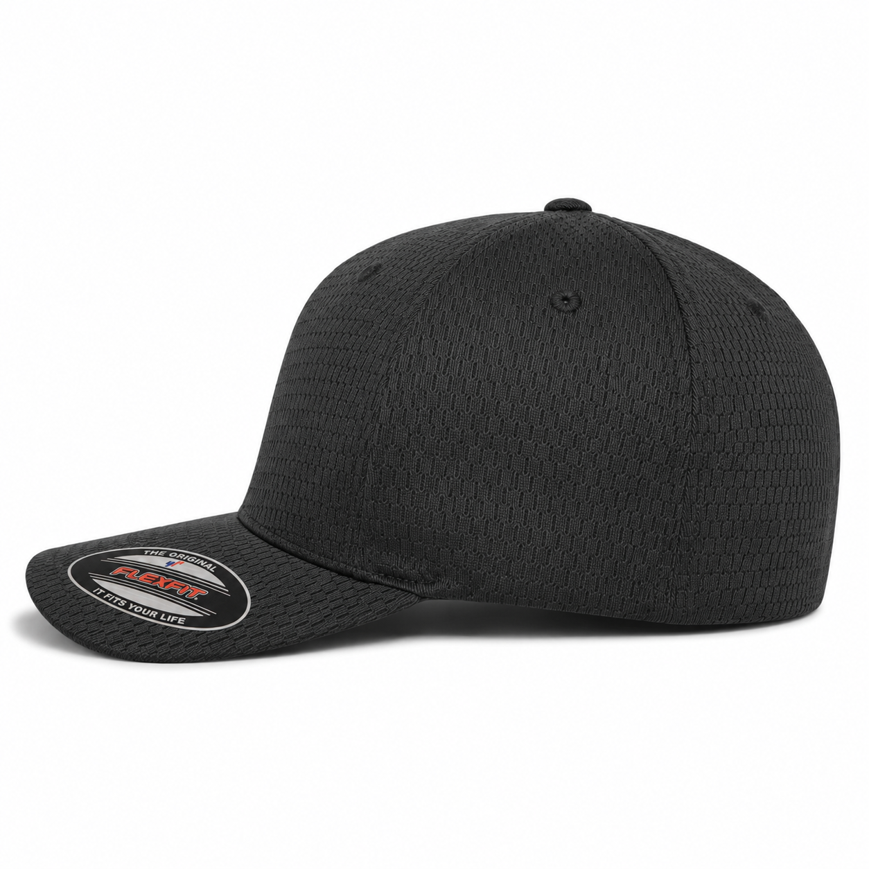 Flexfit Premium Blank Stretch Fit Athletic Mesh Baseball Cap - Black - Product Image