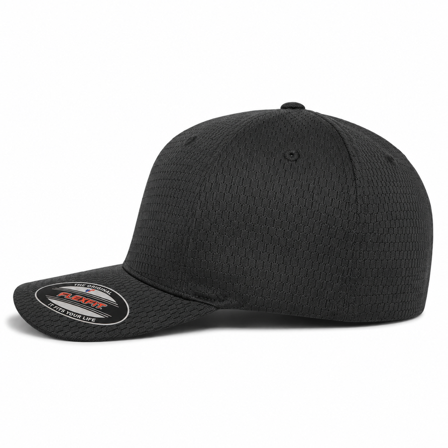 Flexfit Premium Blank Stretch Fit Athletic Mesh Baseball Cap - Black - Product Image