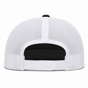 YP Classics Premium Blank 5-Panel Adjustable Trucker Snapback Hat - Black/White - Product Image