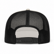 YP Classics Premium Blank 5-Panel Adjustable Trucker Snapback Hat - Stone/Black - Product Image