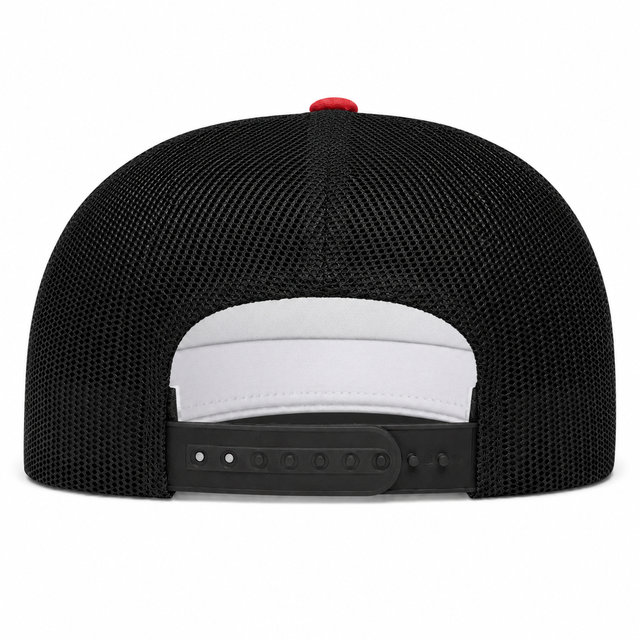 YP Classics Premium Blank 5-Panel Adjustable Trucker Snapback Hat - Red/Black - Product Image