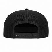 YP Classics Premium Blank 5-Panel Adjustable Trucker Snapback Hat - Black/Black - Product Image