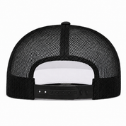 YP Classics Premium Blank 5-Panel Adjustable Trucker Snapback Hat - White/Black